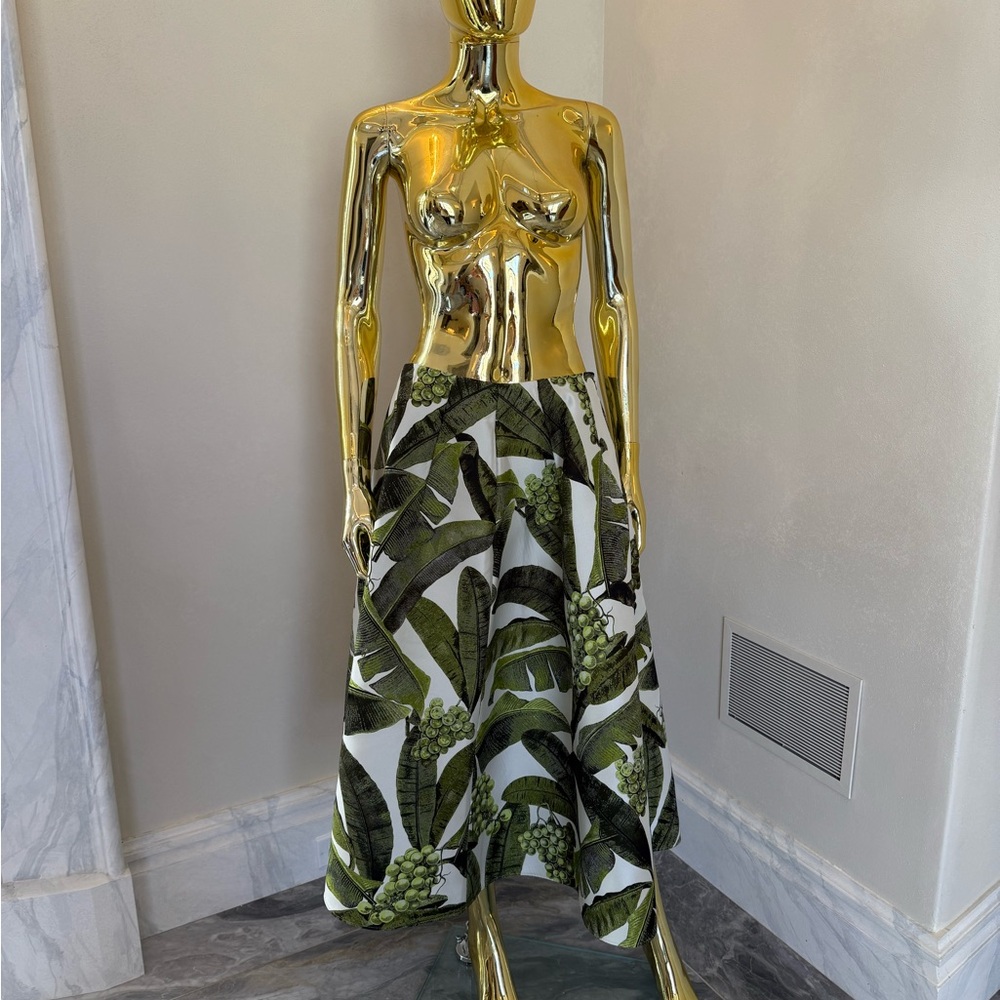 Oscar de la Renta Jacquard Midi Skirt